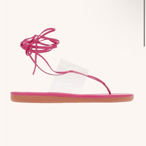 Ancient Greek Sandals Eygenia Clear/Fuschia - Picture 3 of 4